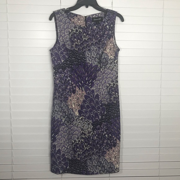 Connected Paisley Print Sleeveless Dress - 10 - Picture 2 of 5
